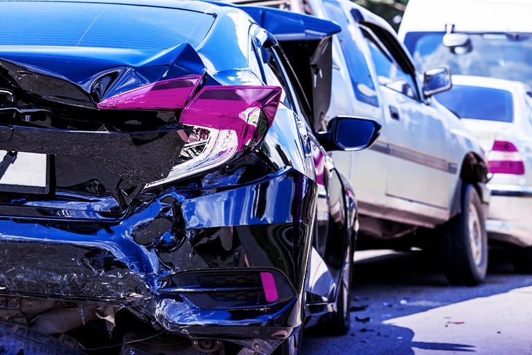 multi-car pile up